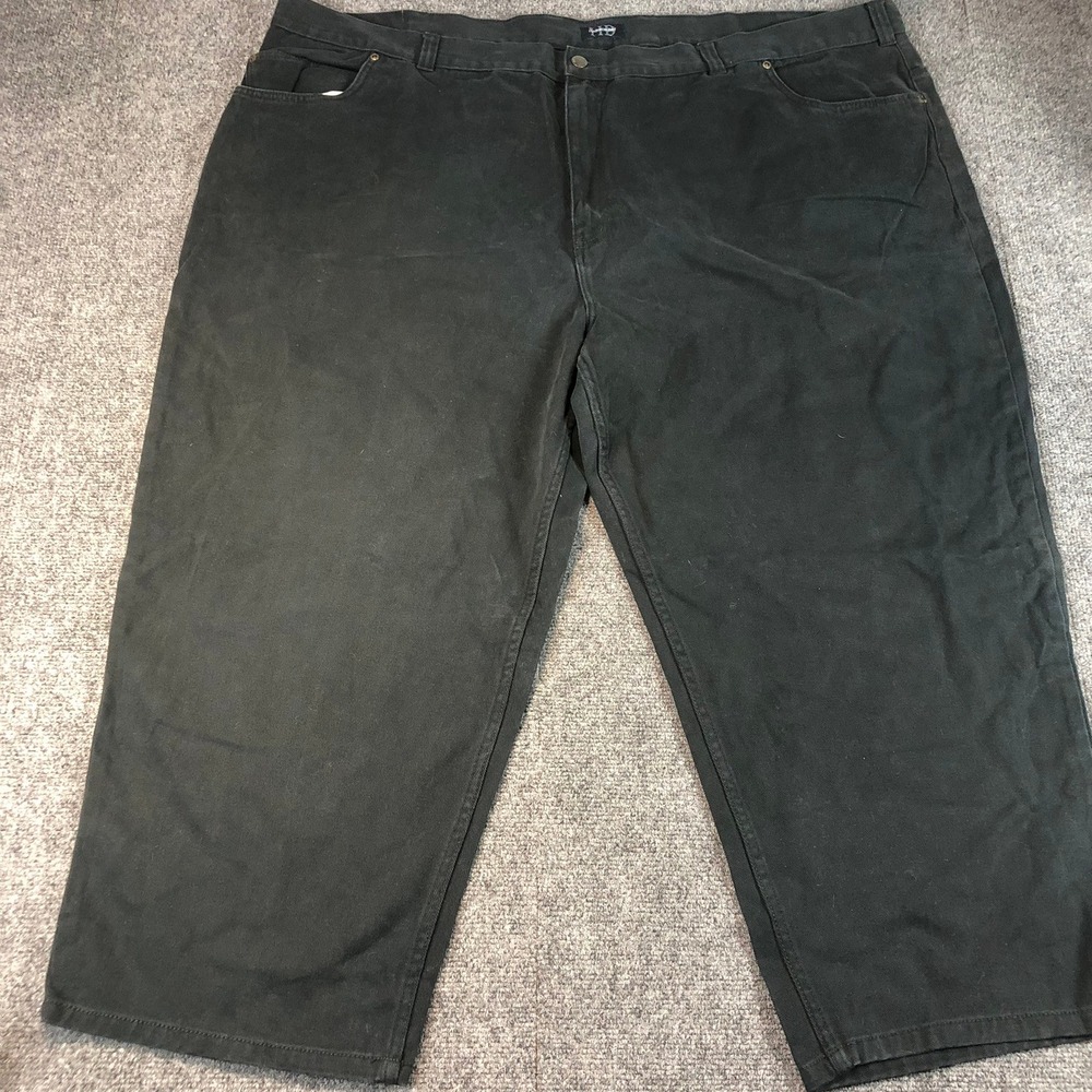 Harbor Bay Men Dark Gray Cargo Pants Relaxed Fit Casual Outdoor Utility Workwear